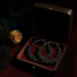 Black Hoop Earrings