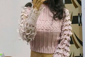 Ribbed Pink Top With Designer Sleeves