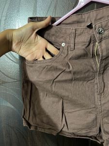 Brown Denim Shorts - H&amp;M
