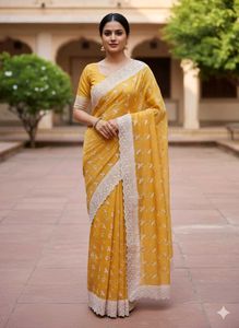 Elegant Yellow Saree