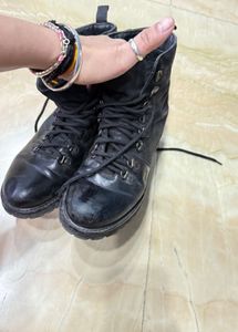 Leather Lace up Export Quality Boots Euro 38