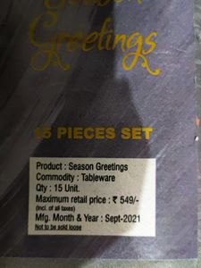 15 Pieces Pudding Set (Glass)