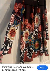 Floral Print Tunic Top Knee Length