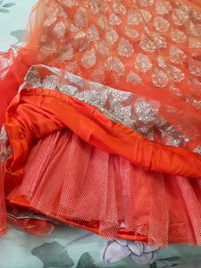 Orange Lehenga Skirt