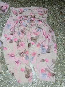 Multi Colour Crape Silk Suit