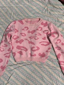 Pintresty Pink Animal Print Sweater