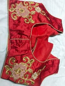 Red Embroidered Blouse