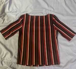 Ginger Top Striped Square Neck