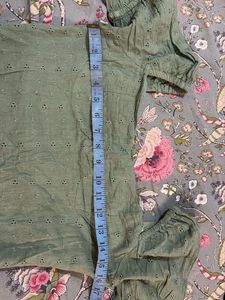 Green Off-Shoulder Top