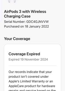 Apple AirPods 3rd Gen working - out of warranty