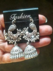 Peacock Jhumka Earrings