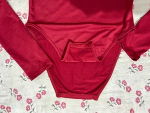 Maroon Long Sleeve Swimsuit