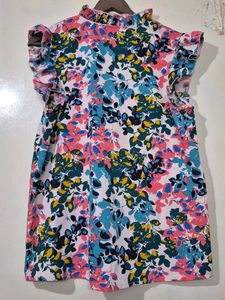 Floral Flutter Sleeve Top