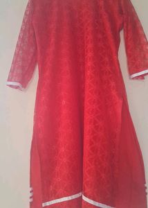 RED LONG KURTA