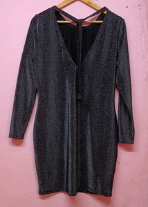 Hotdeal❤️‍🔥H&amp;M Black Velvet Sparkly Dress Women&#39;s