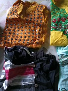 Mixed Kurti Bundle With Pant - Size Medium