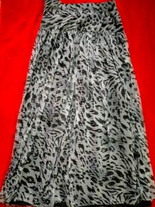 Leopard Print Charcoal Y2K Skirt