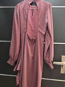 Mauve Ruffle Midi Dress