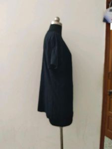 Casual Black plus size T-Shirt