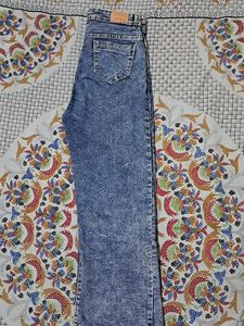 Wide Leg Acid Wash Jeans
