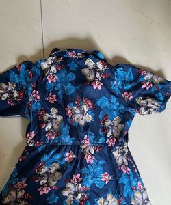 Floral Print Shirt Dress