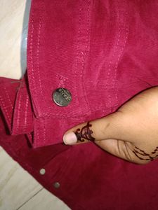 Beautiful Velvet Jeans With Hot Pink Colour