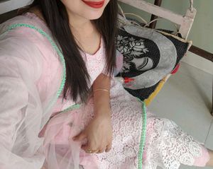 Chikankari Work Kurta Set With Heavy Net Dupatta