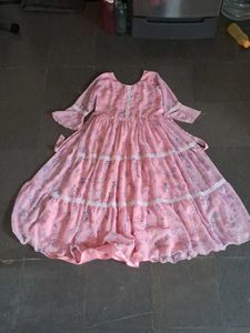 Long Frock Of Poly Silk Fabric
