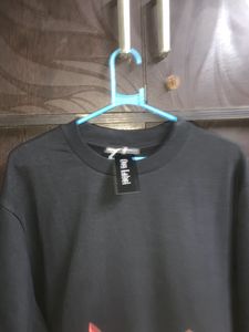 Mens Black Fire Trendy Sweatshirt