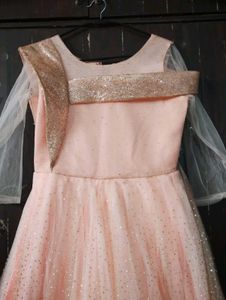 Beautiful Peach Party Gown For Women/Girls