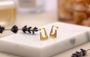 Geometric 18k Gold Earrings