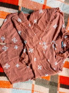 Stylish Brown Printed Shirt