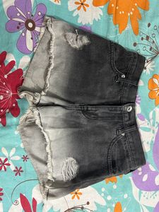 Hot Black  Denim Shorts