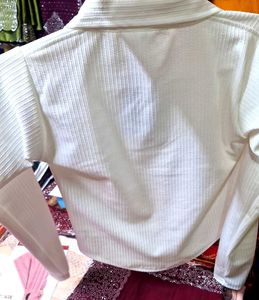 White Ribbed Crop Top