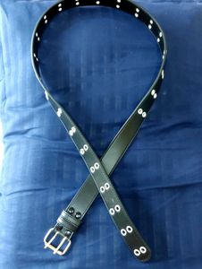 Black Belt with Eyelet Detail