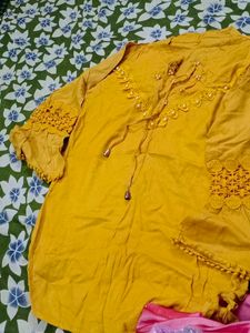 Yellow Embroidered Blouse