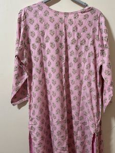 Pink Aline Kurtha Set