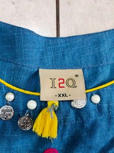 Blue Embroidered Kurta