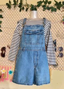 Denim Dungaree + Free Top