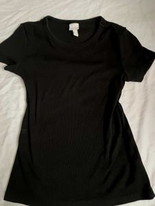 H&M Fitted Ribbed Top 🖤