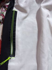 White Track Pants with Black Stripe