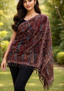 Floral Paisley Pashmina Shawl