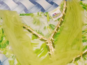 Cute Green Floral Dress Set