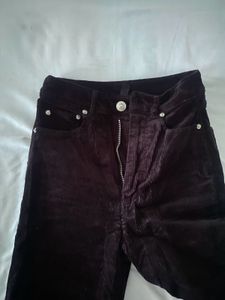 Black Corduroy Pants - High Waisted