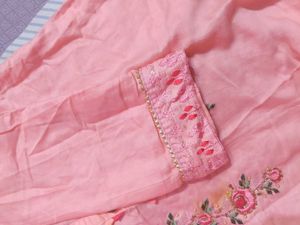 Embroidered Pink Kurta