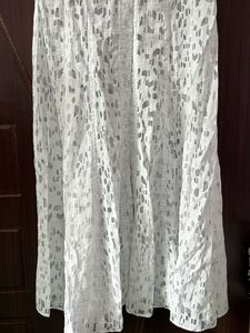 Sisley White sheer Patterned Dress