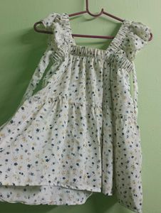 Floral Tie-Strap Ruffle Tank