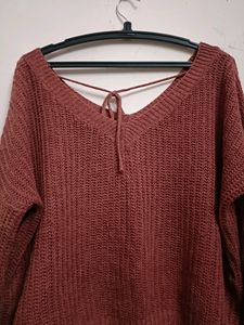 Deep Neck Sweater For Women