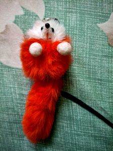 Fuzzy Fox Keychain