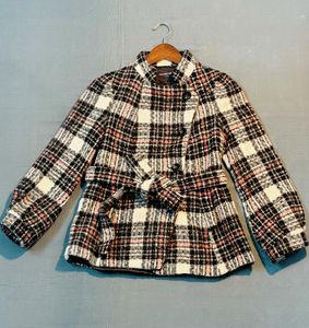 Plaid Belted Coat